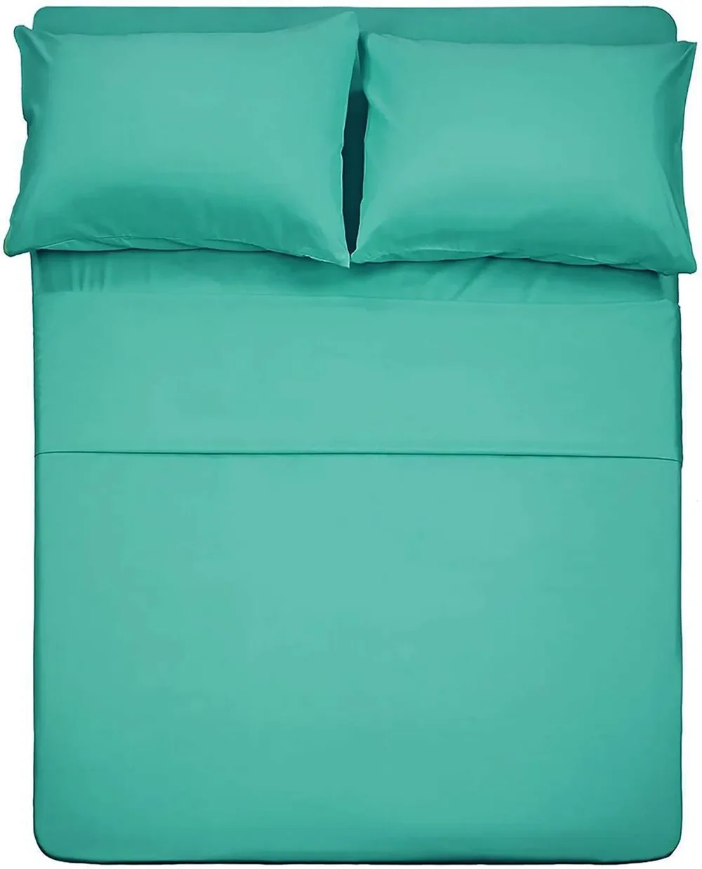 Best Season 4 Piece Queen size bed sheet set (Turquoise)